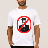 運転手お断りマーク 楽しい警告 Tシャツ (正面)