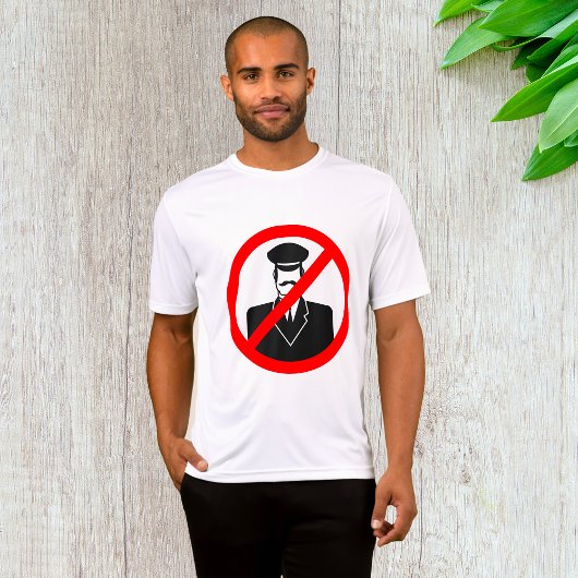 運転手お断りマーク 楽しい警告 Tシャツ