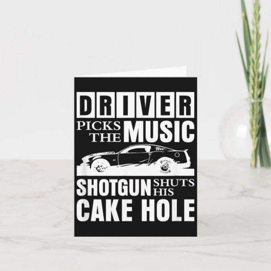 運転手が音楽を選ぶ 黙ってろ カード (正面)