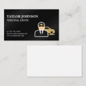 運転手のロゴ 名刺 (正面/裏面)