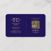 運転手の輸送車のレンタルDark Blue 名刺 (裏面)