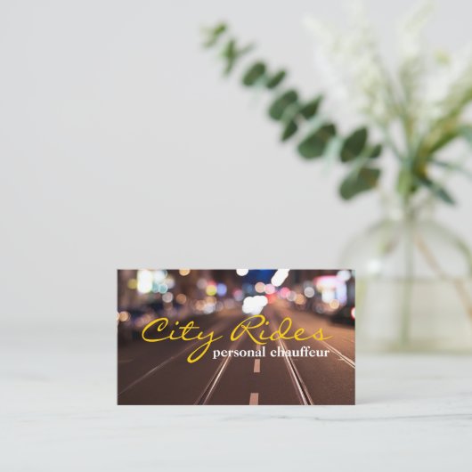 運転手タクシー運転手輸送事業 名刺 (スタンド正面)