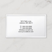 運転手ホワイトフレームモノグラム  名刺 (裏面)