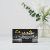 運転手付きの町の自動車運転手輸送事業 名刺 (スタンド正面)