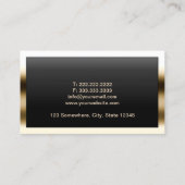 運転手王室の金ゴールド縁ど 名刺 (裏面)