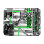 運転技術者クレーン運転士用ショベルヴィンテージ マグネット (横)