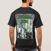 運転技術者クレーン運転士用ショベルヴィンテージ Tシャツ (裏面)