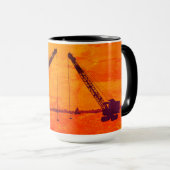 運転技術者氷魚釣りクレーン運転者技芸 マグカップ (正面右)