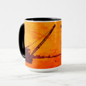 運転技術者氷魚釣りクレーン運転者技芸 マグカップ (正面左)