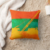 運転技術者用クカラフルレーン・ブルドーザー クッション (ブランケット)