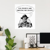 運転熱狂する中 ポスター (ホームオフィス)