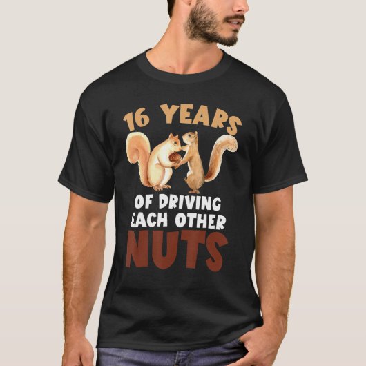 運転結婚16周年16年 Tシャツ (正面)