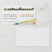 運転者のためのCabulousの名刺 名刺 (正面/裏面)