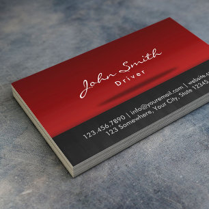 運転者のスタイリッシュで赤いステージのプロフェッショナル 名刺