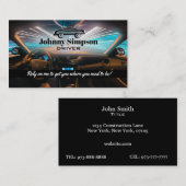 運転者のタクシーの名刺 名刺 (正面/裏面)