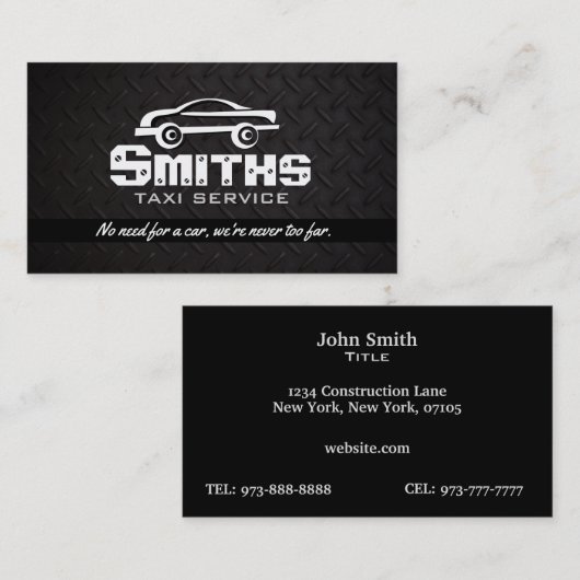 運転者のタクシーの名刺 名刺 (正面/裏面)