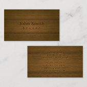 運転者のフェイクな木製に浮彫りになること 名刺 (正面/裏面)