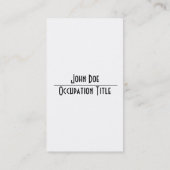 運転者の名刺 名刺 (裏面)