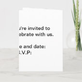 運転者の退職のカードおよび招待を持ち上げます 招待状 (裏面)