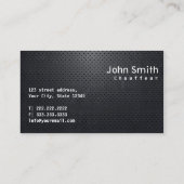 運転者の黒い金属のモダンで赤いラベル 名刺 (裏面)