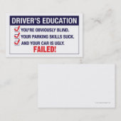 運転者教育の失敗 名刺 (正面/裏面)