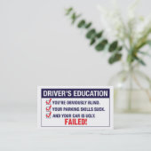 運転者教育の失敗 名刺 (スタンド正面)