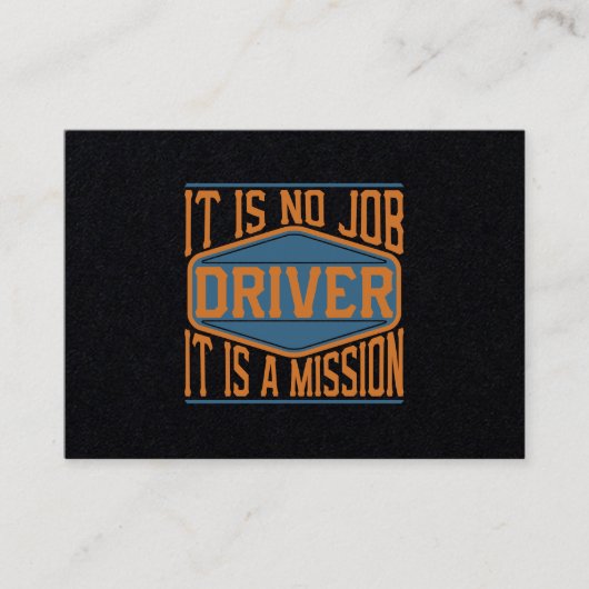 運転者-それは仕事、それです代表団ではないです 名刺 (正面)
