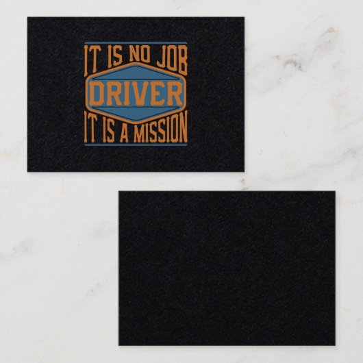 運転者-それは仕事、それです代表団ではないです 名刺 (正面/裏面)
