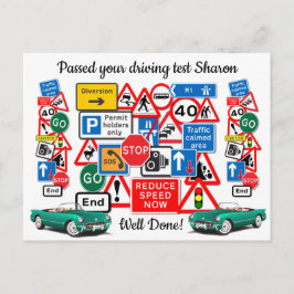 運転試験に合格おめでとうございます！ ポストカード