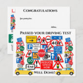 運転試験に合格おめでとうございます！ ポストカード (正面/裏面)