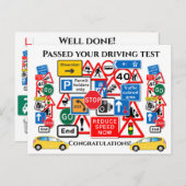 運転試験に合格おめでとうございます! ポストカード (正面/裏面)