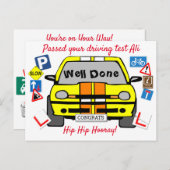 運転試験に合格おめでとう！ ポストカード (正面/裏面)