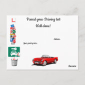 運転試験に合格おめでとう! ポストカード (裏面)
