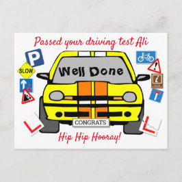 運転試験に合格おめでとう！ ポストカード