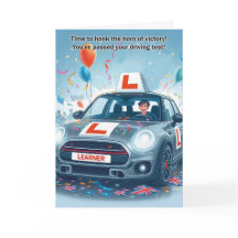 運転試験に合格おめでとう（男性）