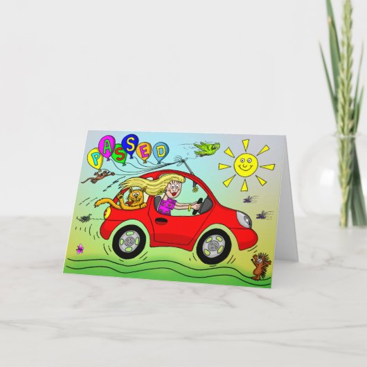 運転試験に合格しましたこと、おめでとうございます カード (正面)