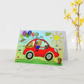 運転試験に合格しましたこと、おめでとうございます カード (黄色い花)