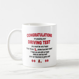 運転試験に合格しました コーヒーマグカップ