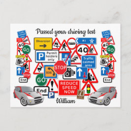 運転試験に合格~おめでとうございます！ ポストカード