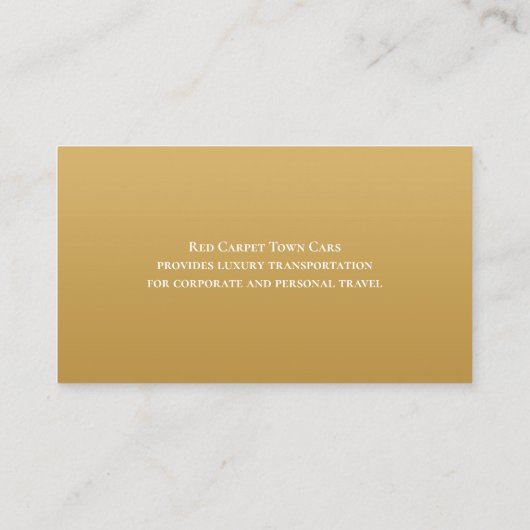 運転車の名刺 名刺 (裏面)