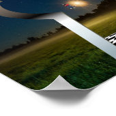 運遠くにプリント ポスター (角)