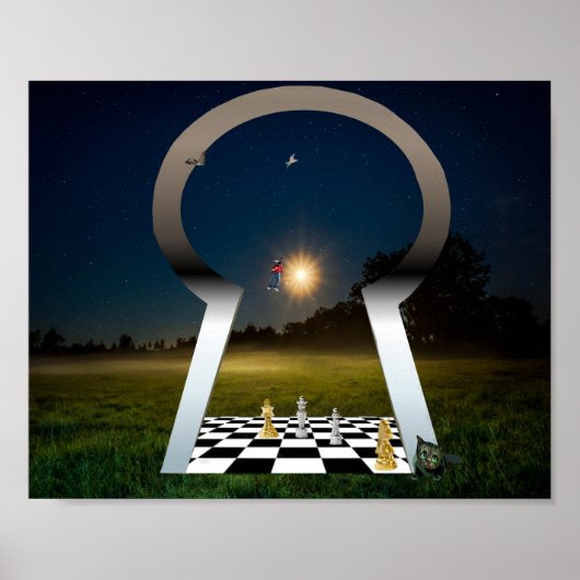 運遠くにプリント ポスター (正面)