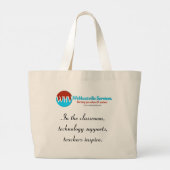 運Inspiration Where You Go：教育 – テーマ ラージトートバッグ (裏面)