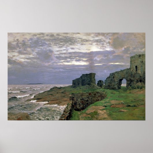 過ぎ去った日の遺跡，トワイライト，フィンランド， 1897 ポスター (正面)