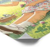 過ぎ去った日 – 女の子の母親と犬 ポスター (角)