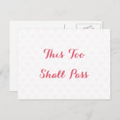 「過ぎ去るものはまた来る」名言 ポジティブカード 幸運を祈る ポストカード (正面/裏面)