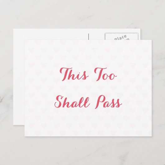 「過ぎ去るものはまた来る」名言 ポジティブカード 幸運を祈る ポストカード (正面/裏面)