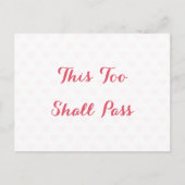 「過ぎ去るものはまた来る」名言 ポジティブカード 幸運を祈る ポストカード (正面)