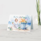 過ぎ去るものは過ぎ去る。ゴミ箱の火事 サンキューカード (正面)