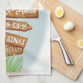 過ぎ越しのシンボルや象徴 キッチンタオル (四つ折り)